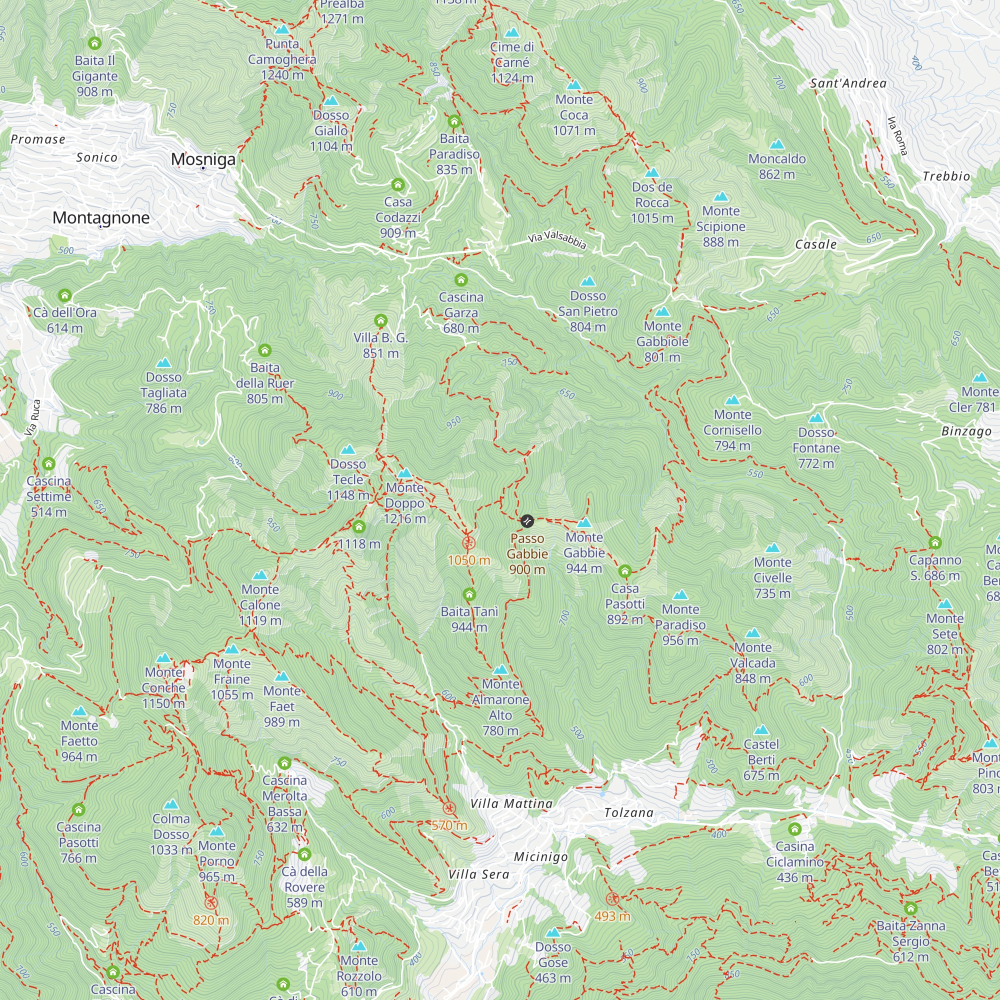 Cascina Boatica map