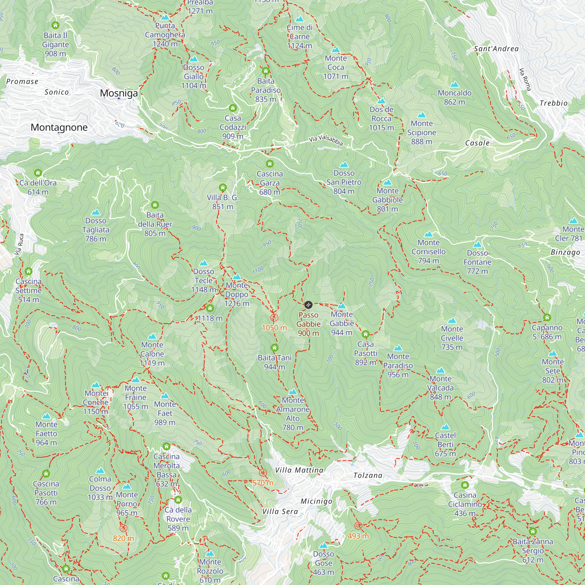 Cascina Boatica map