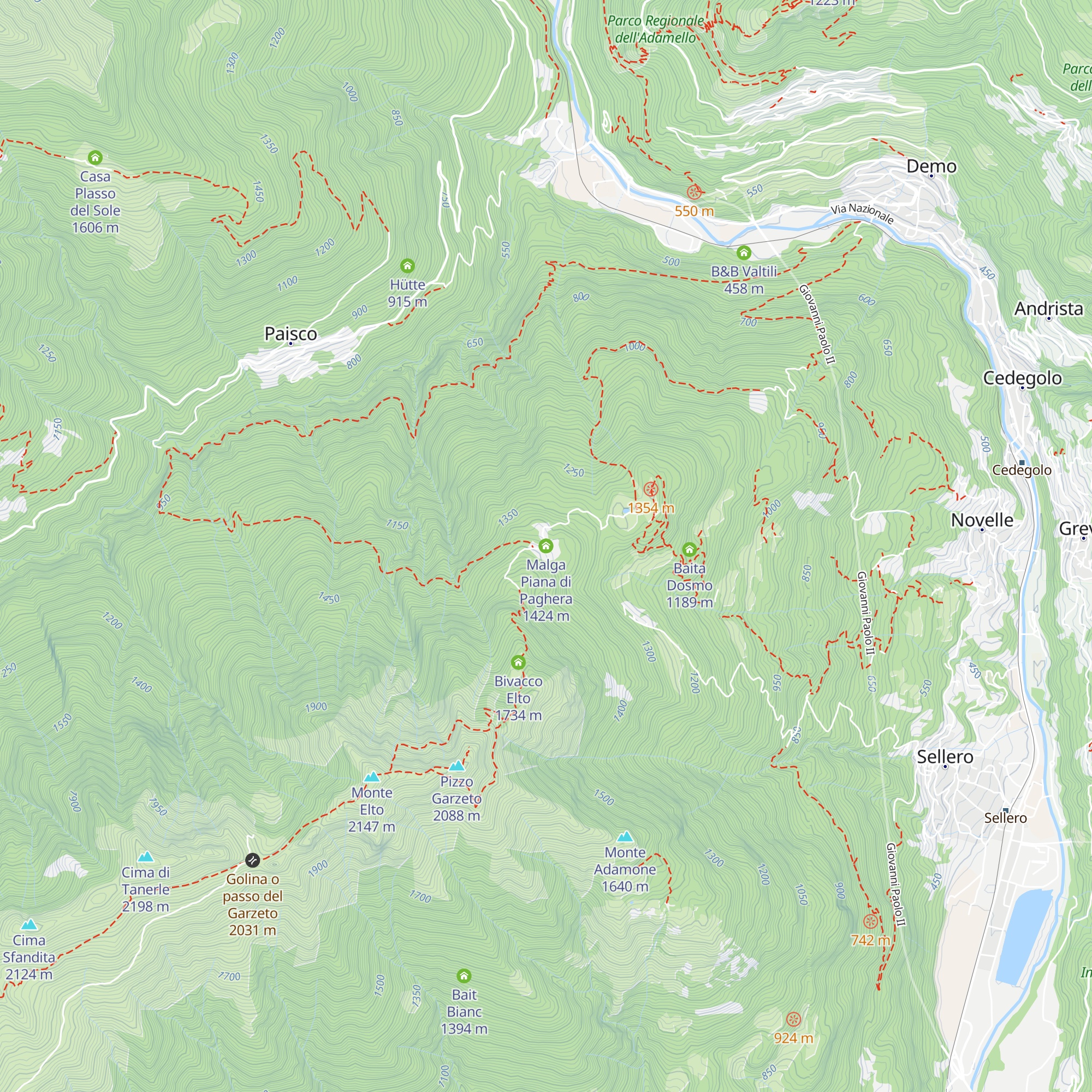 Malga Piana di Paghera map