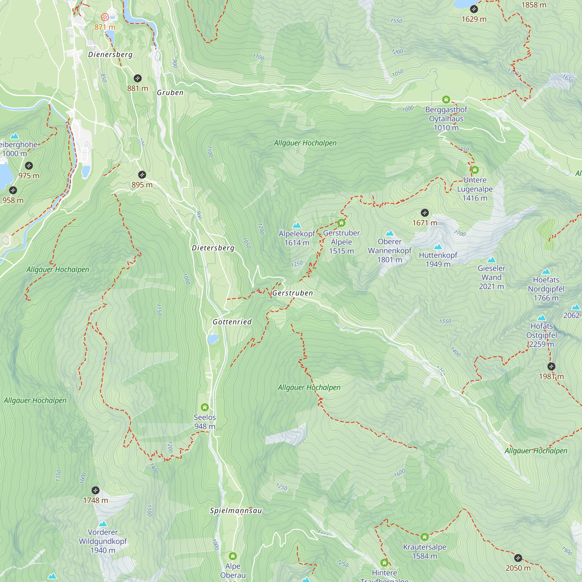 Berggasthof Gerstruben map