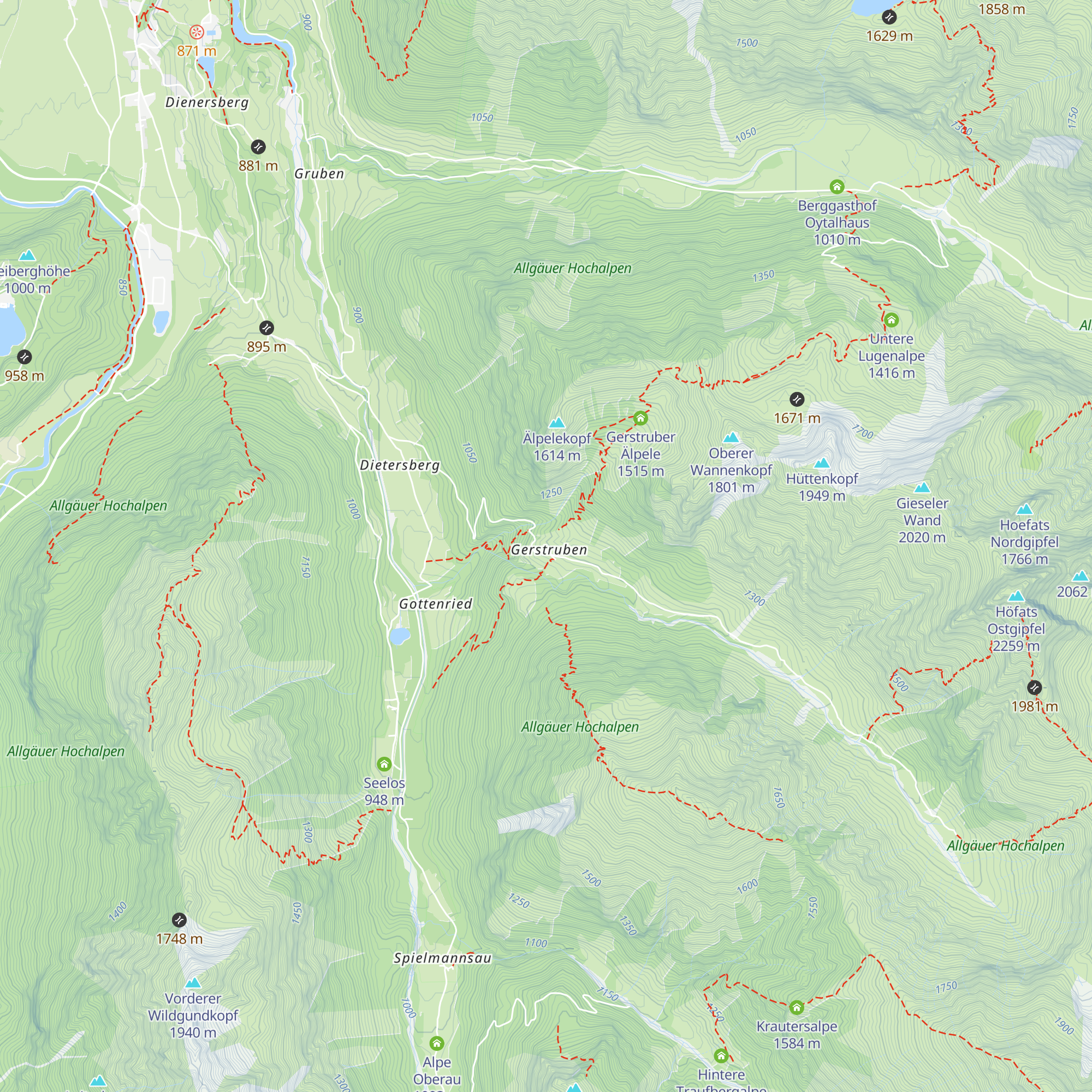 Berggasthof Gerstruben map