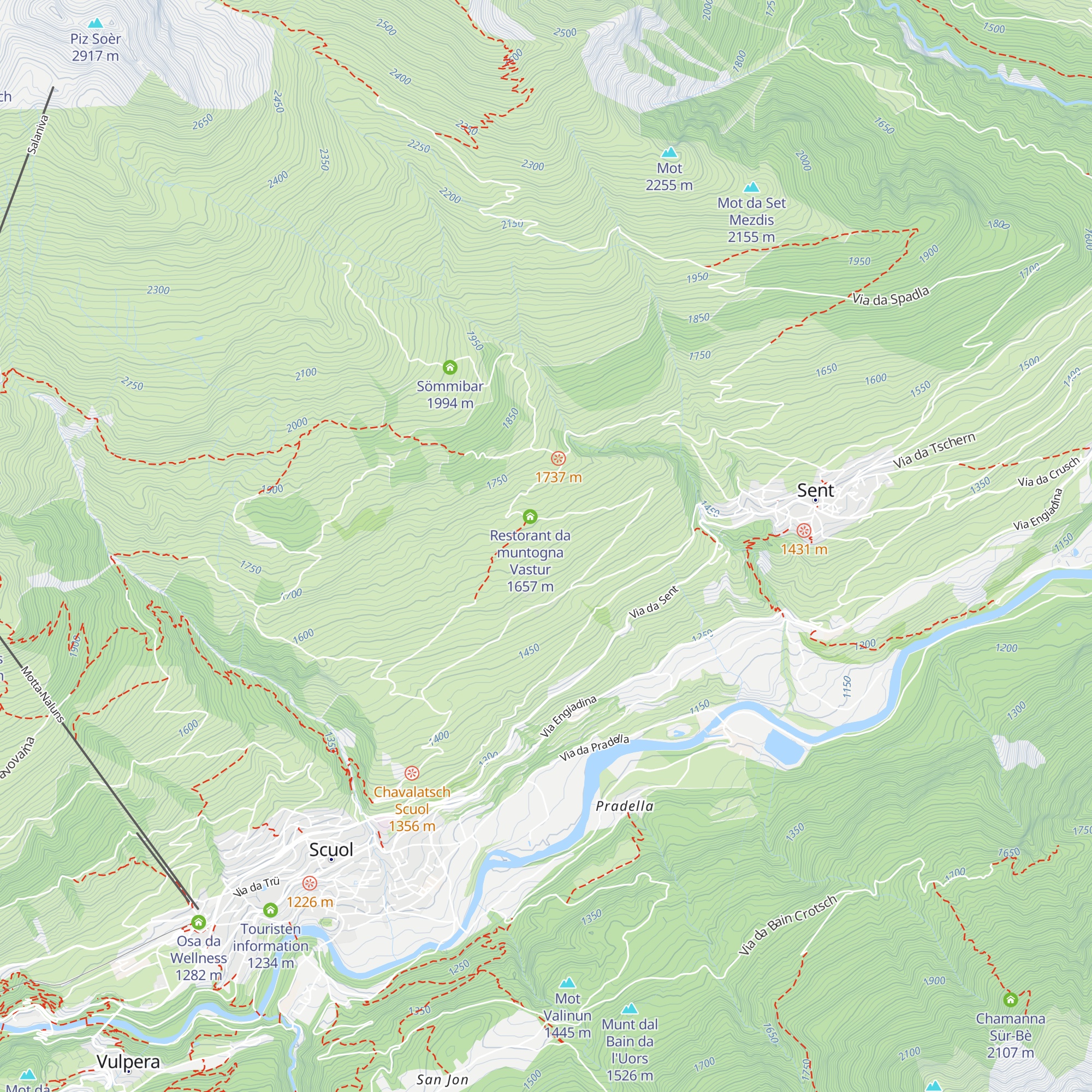 Maiensäss Pua map