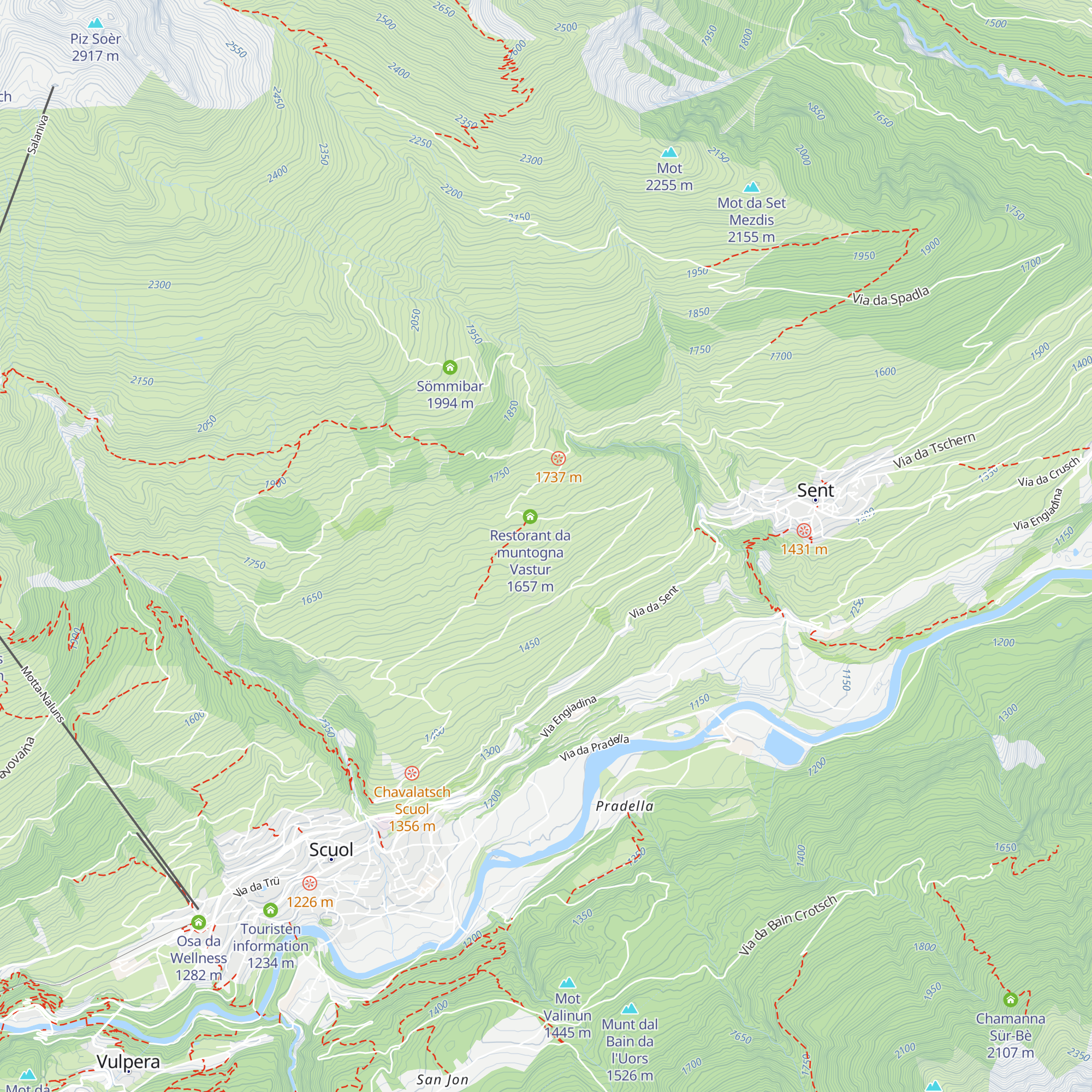 Maiensäss Pua map