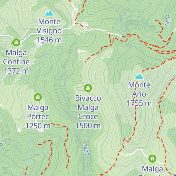 Map of Bivacco Malga Croce