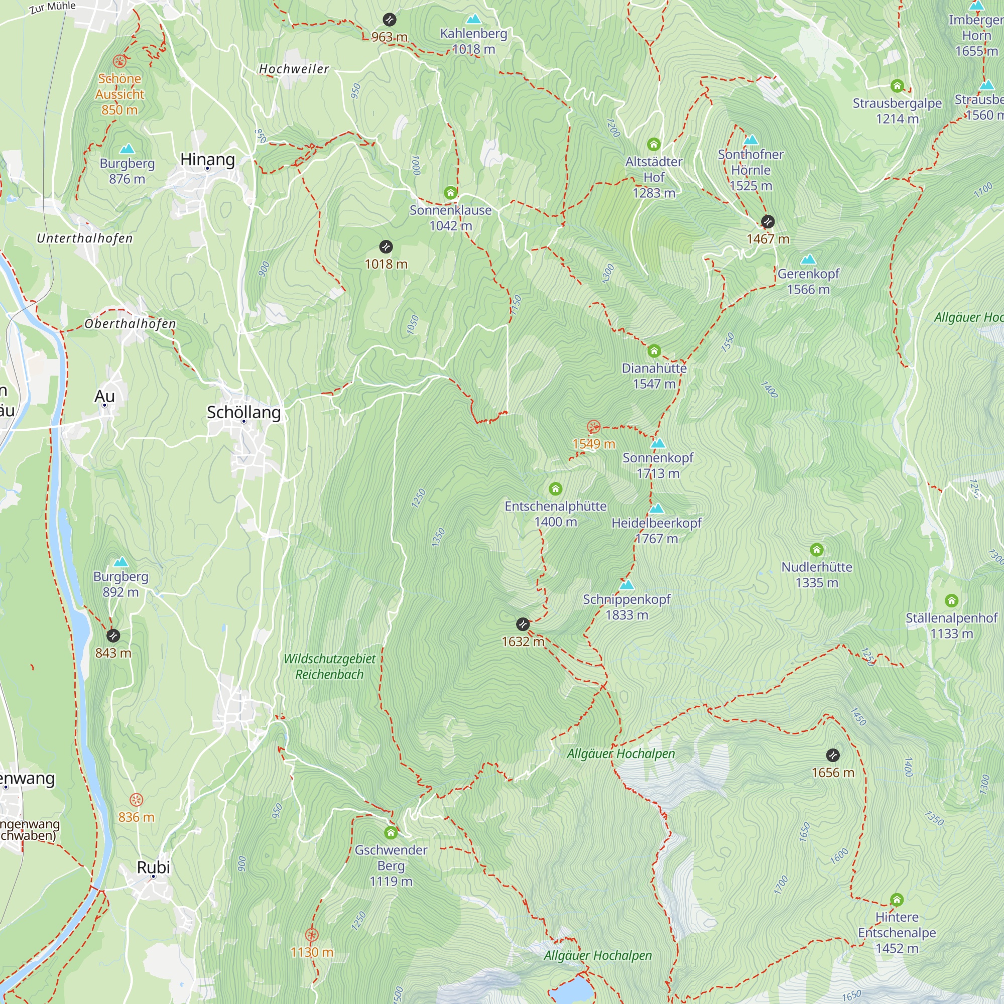 Entschenhütte map