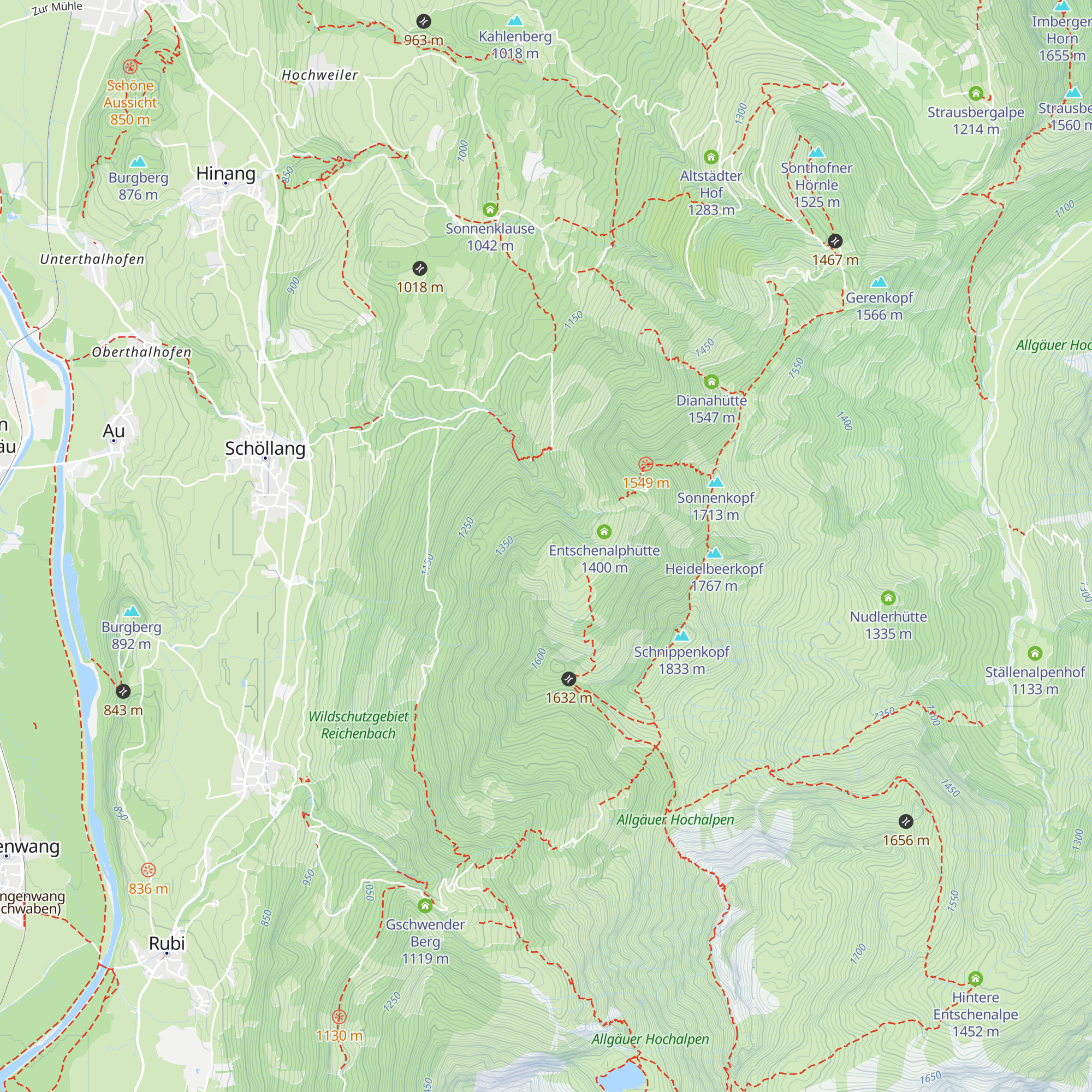 Entschenhütte map