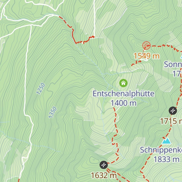 Map of Entschenhütte