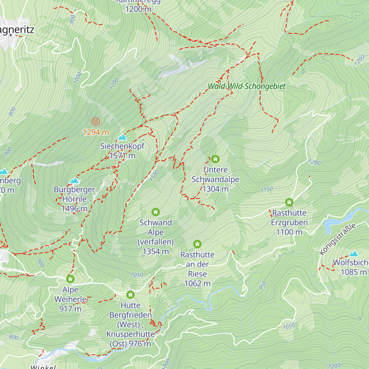 Alpe Obere Schwande map