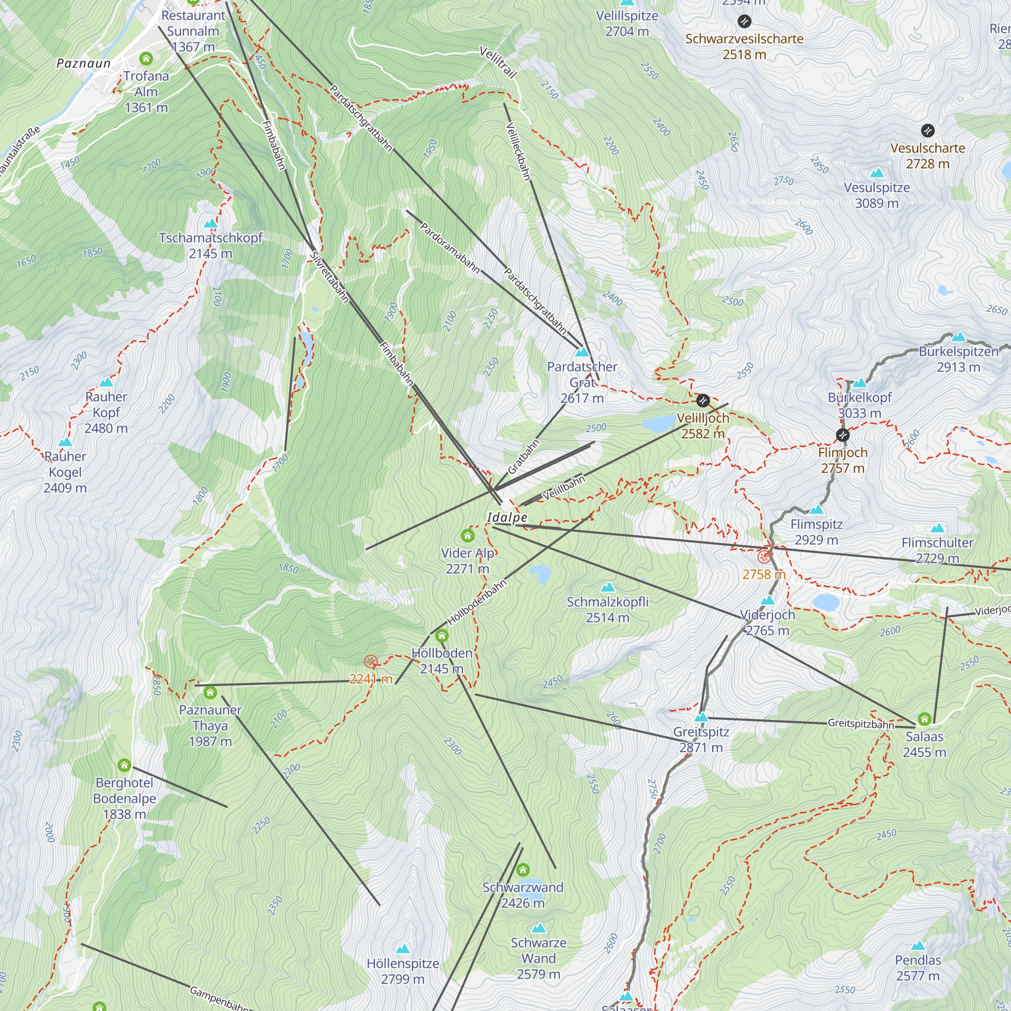 Idalp-Panorama map
