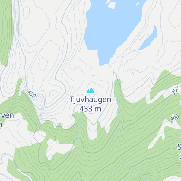 Map of Tjuvhaugen
