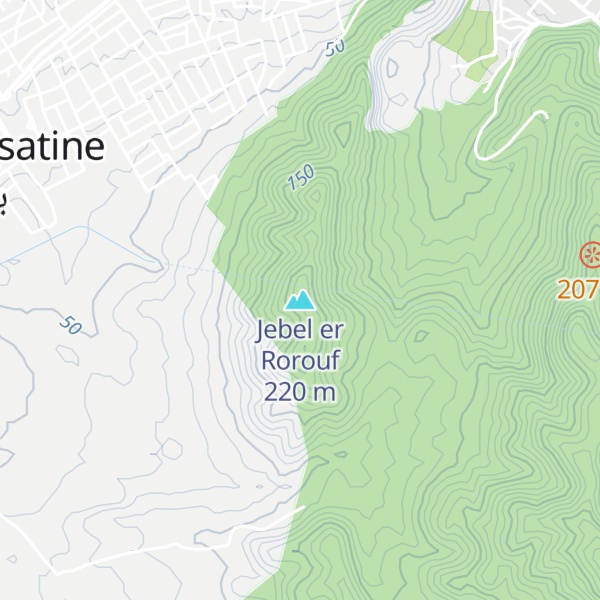 Map of Jebel er Rorouf