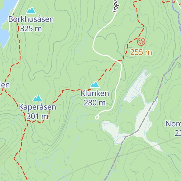 Map of Klunken, 1. Gullaug speidergruppe