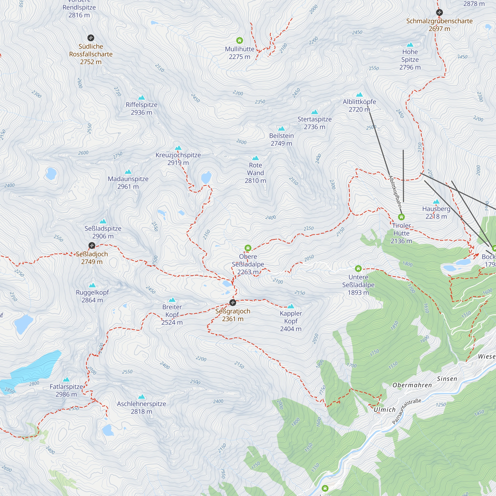 Obere Seßladalpe map