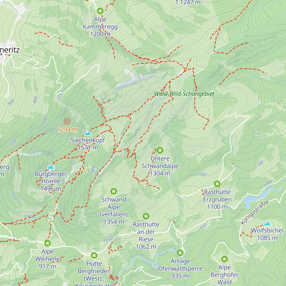 Zweifelgehrenalpe map