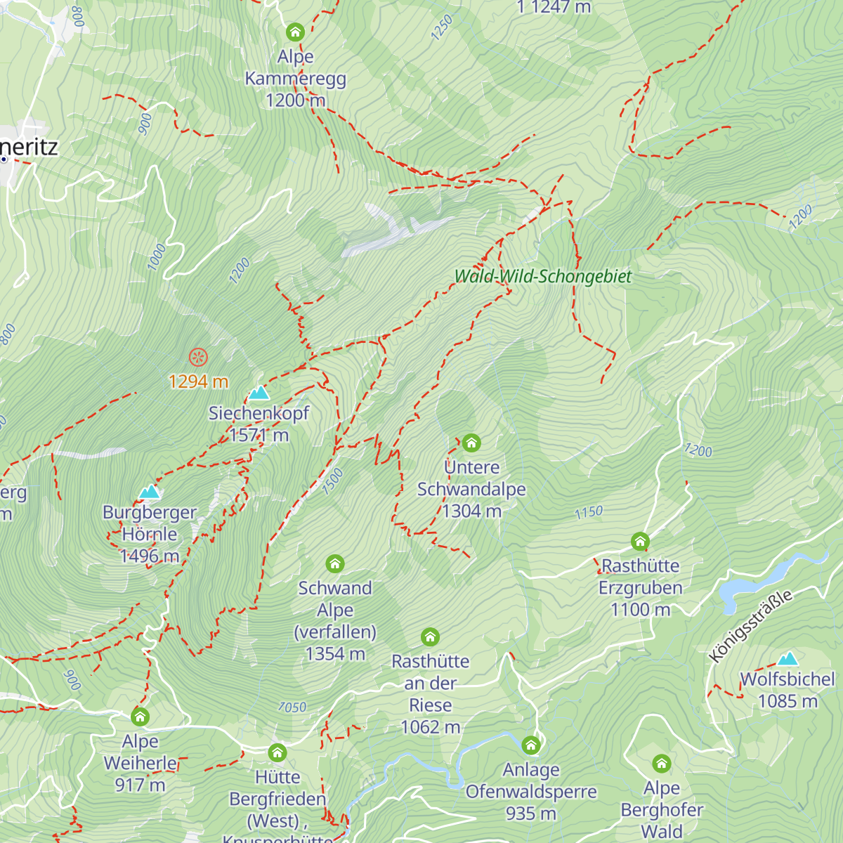 Zweifelgehrenalpe map