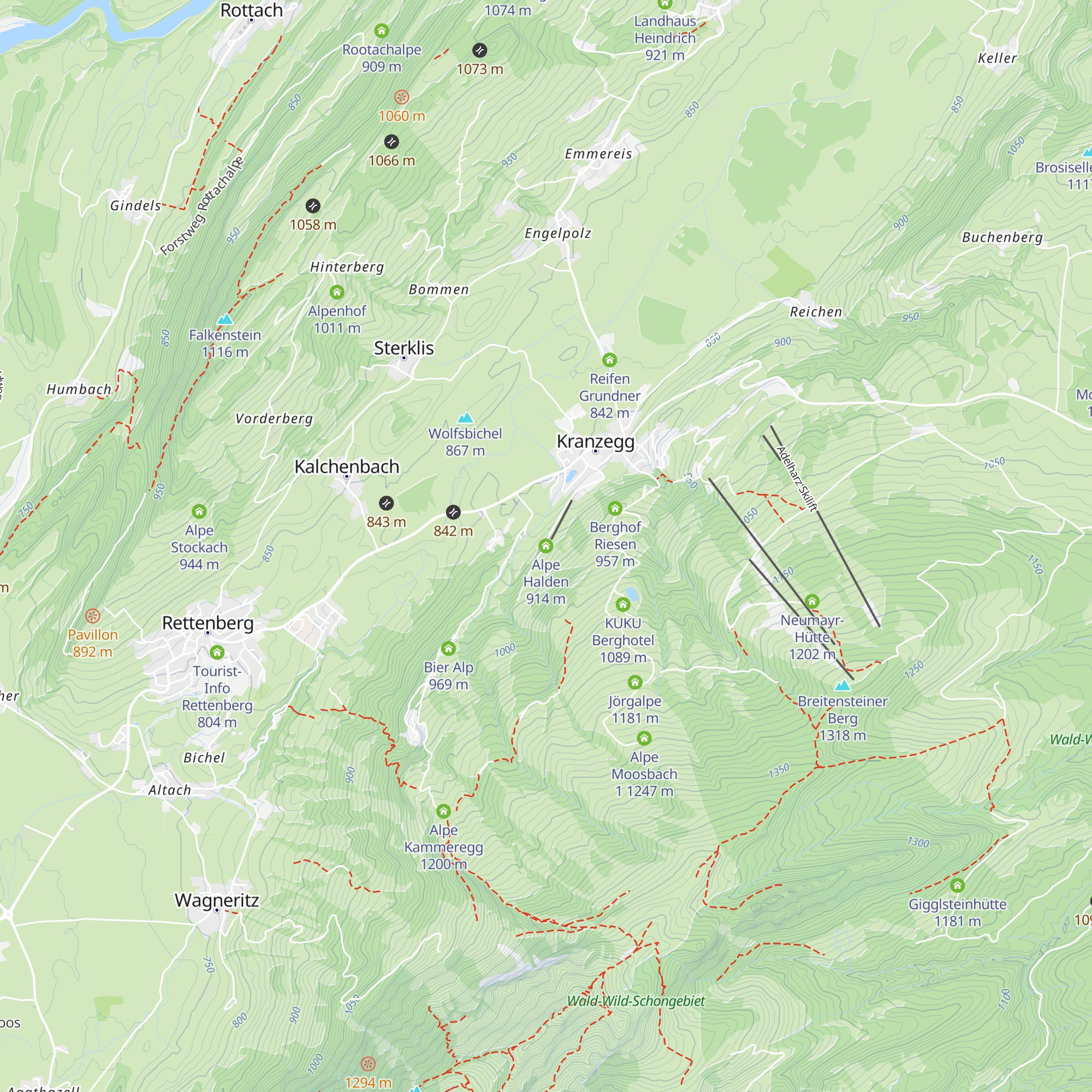 Alpe Halden map