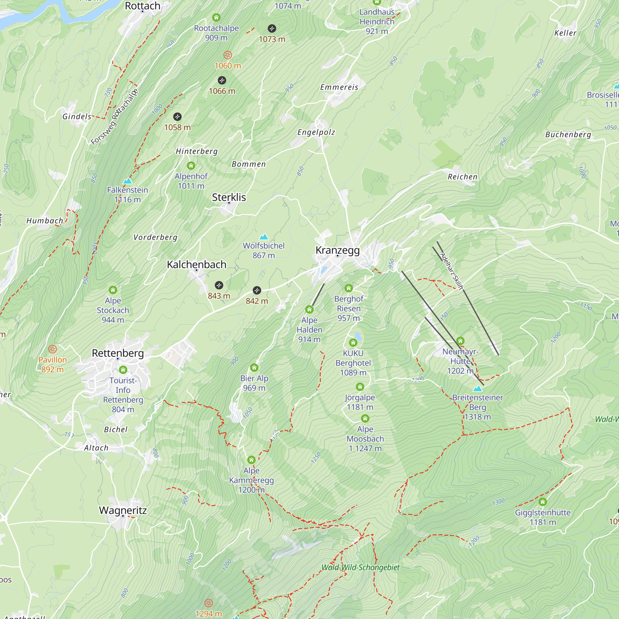Alpe Halden map