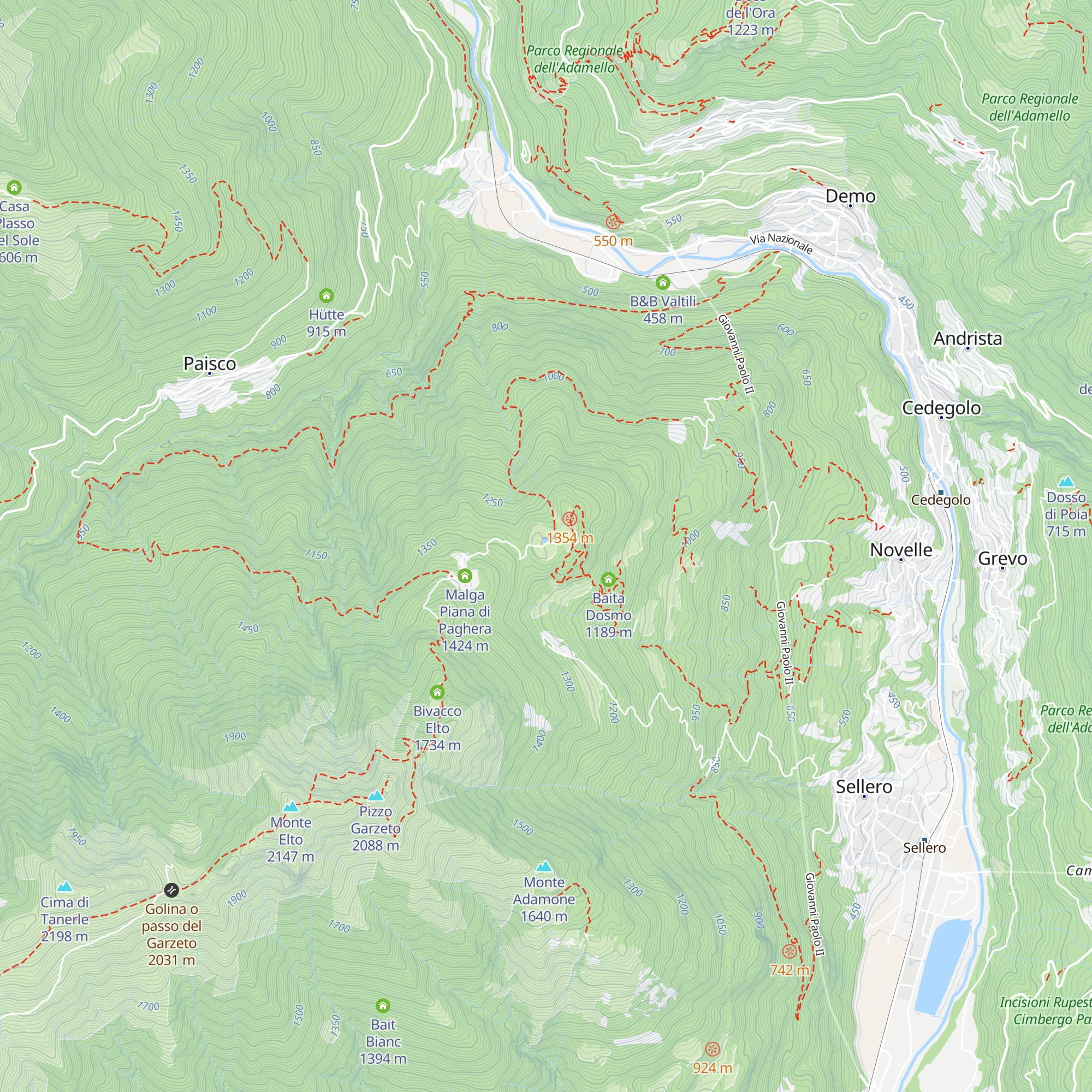 Malga Tambione map