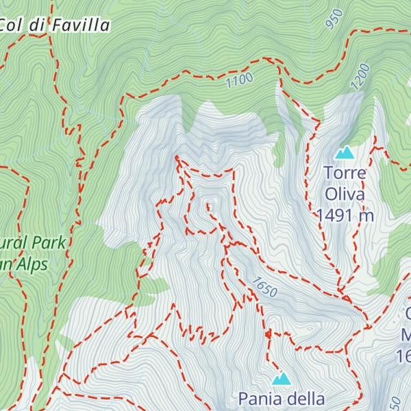Map of Pizzo delle Saette