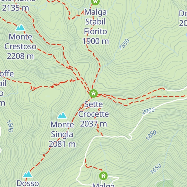 Map of Sette Crocette