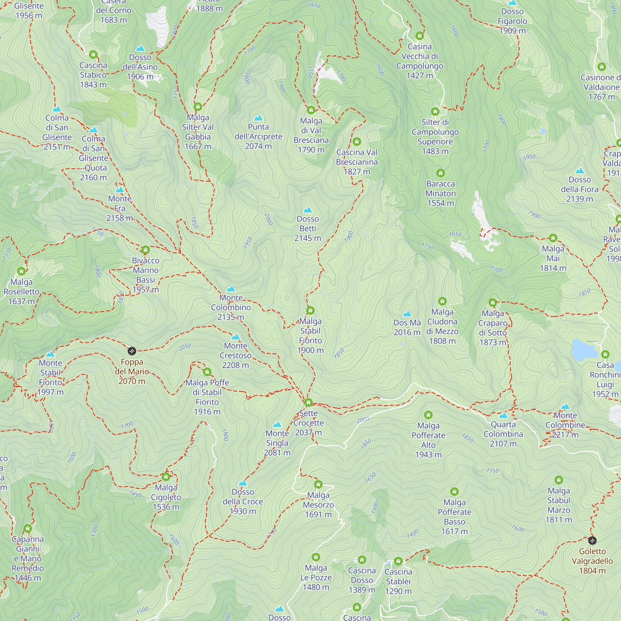 Malga Stabil Fiorito map