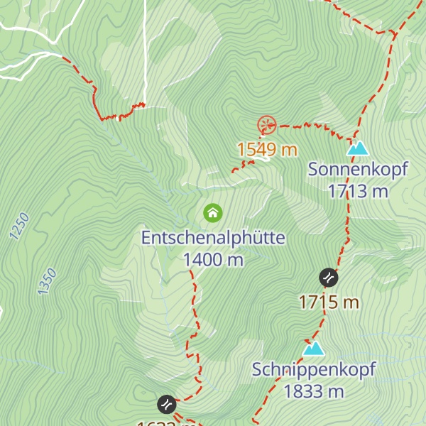 Map of Entschenalphütte