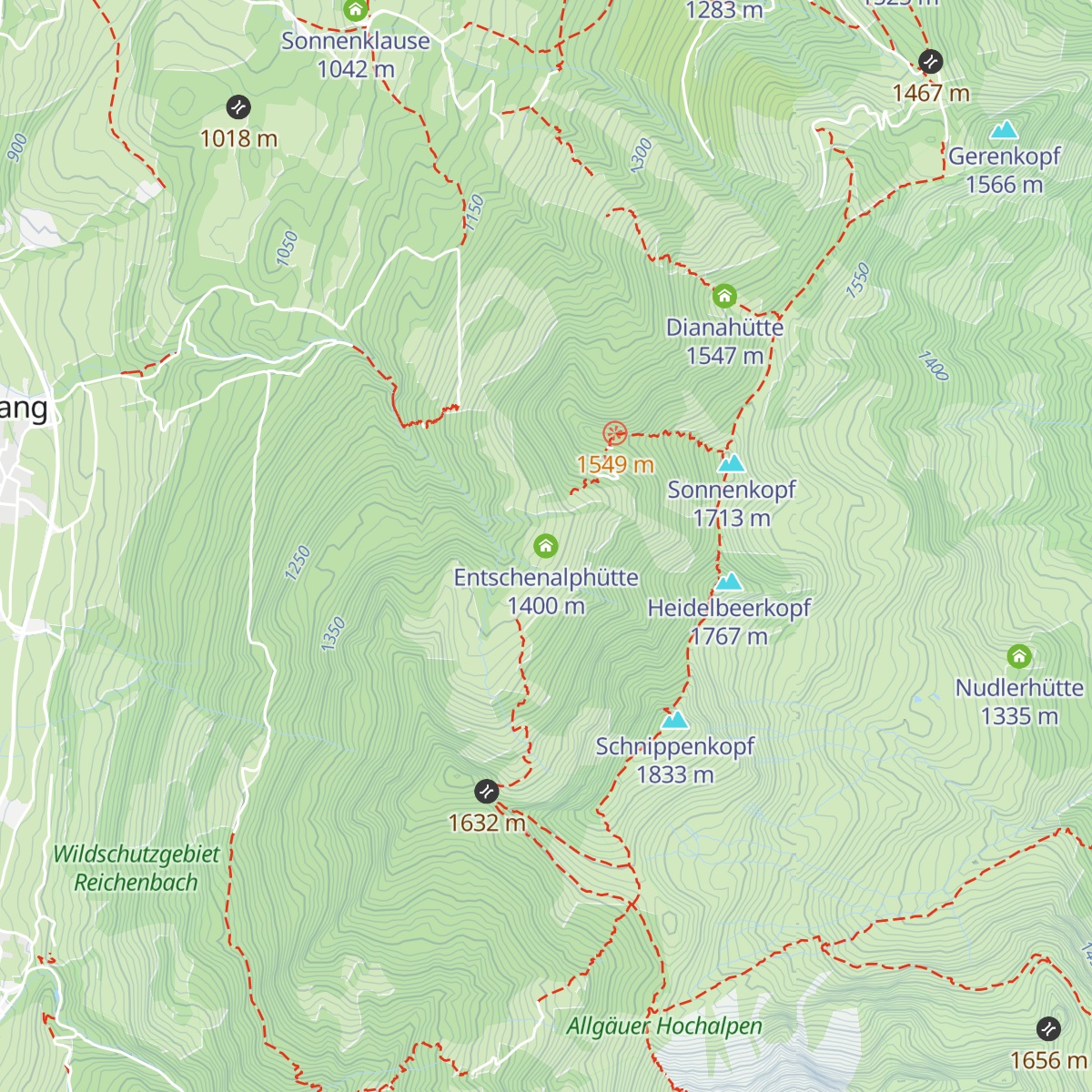 Entschenalphütte map