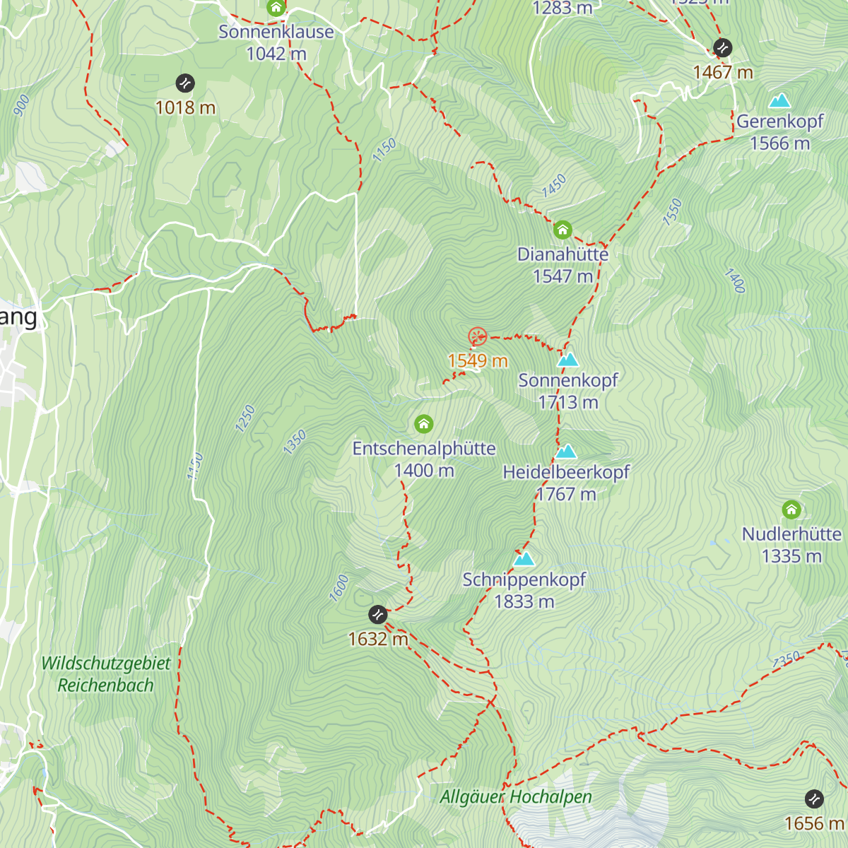 Entschenalphütte map