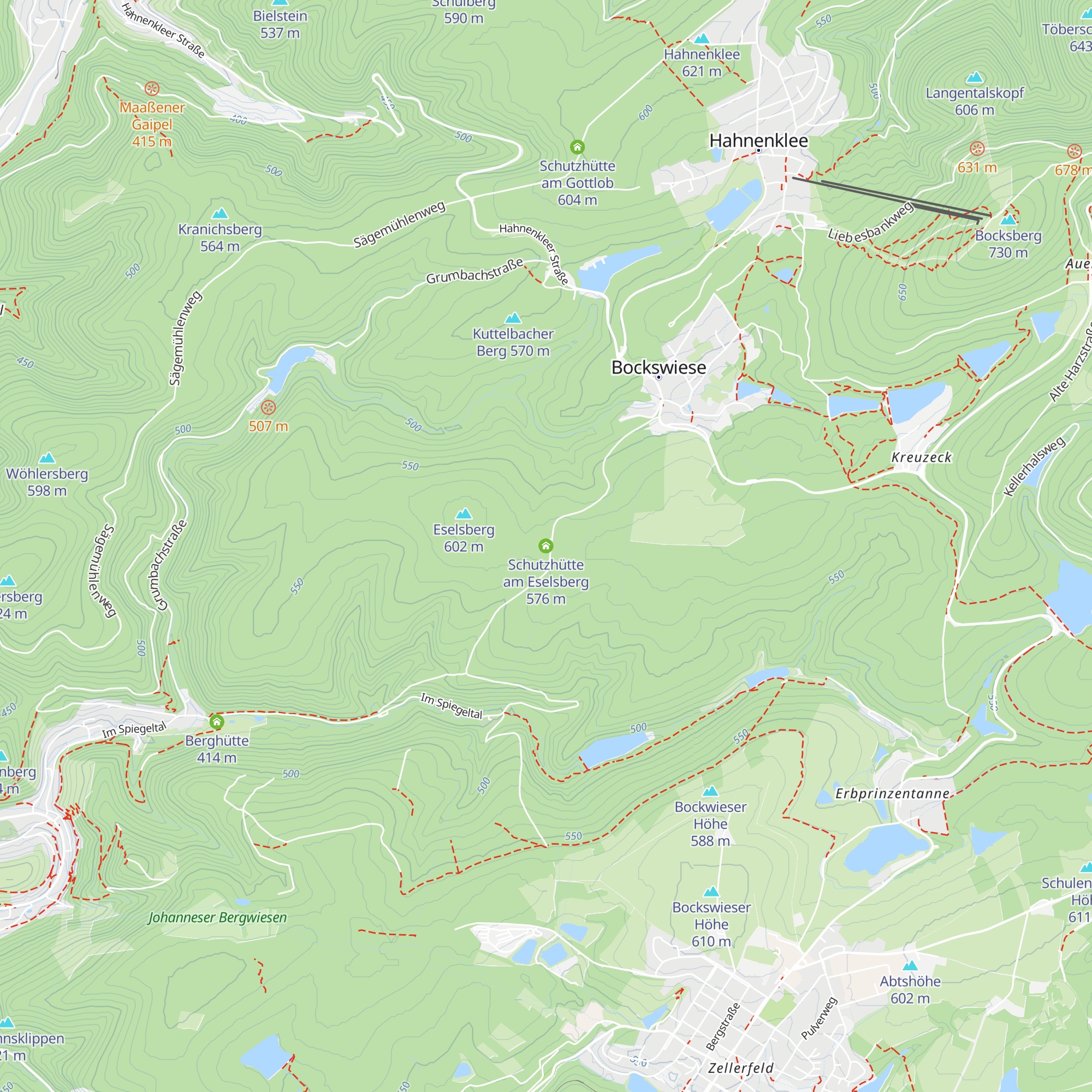 Schutzhütte am Eselsberg map
