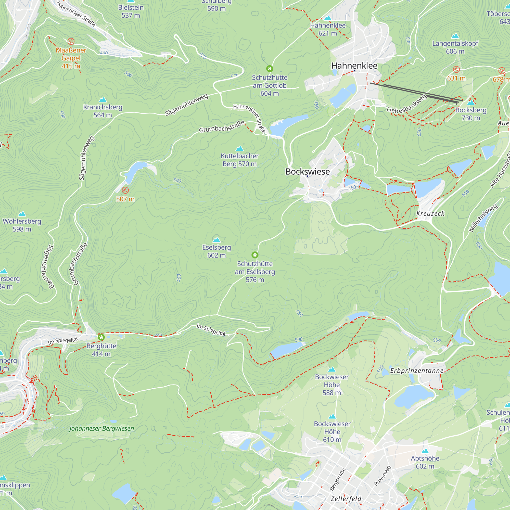 Schutzhütte am Eselsberg map