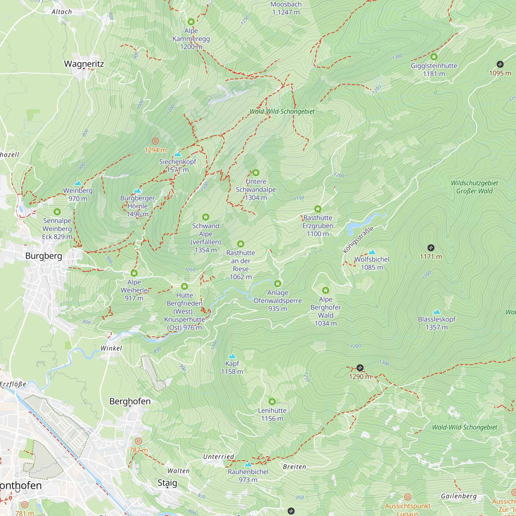 Geologiehütte map