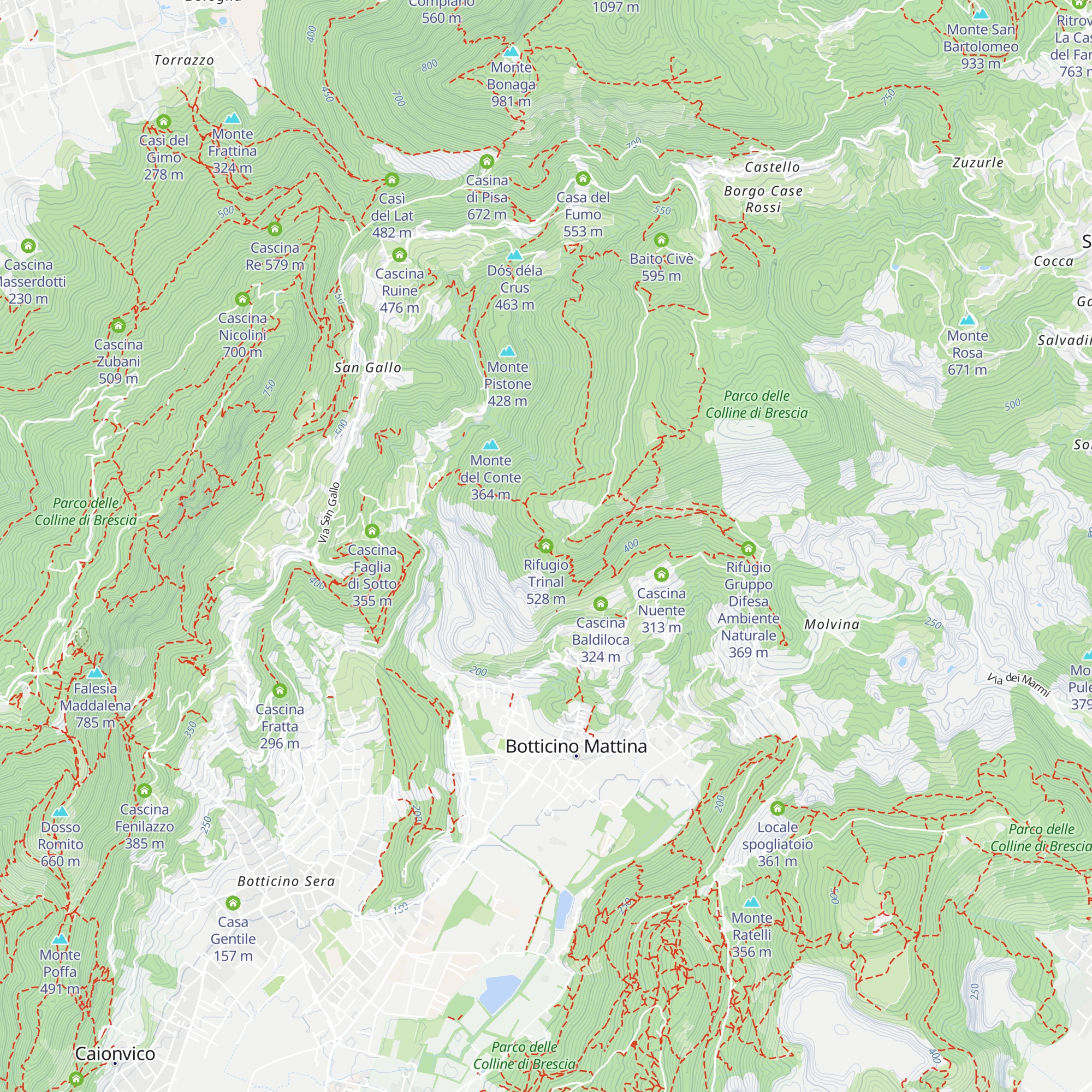 Rifugio Trinal map