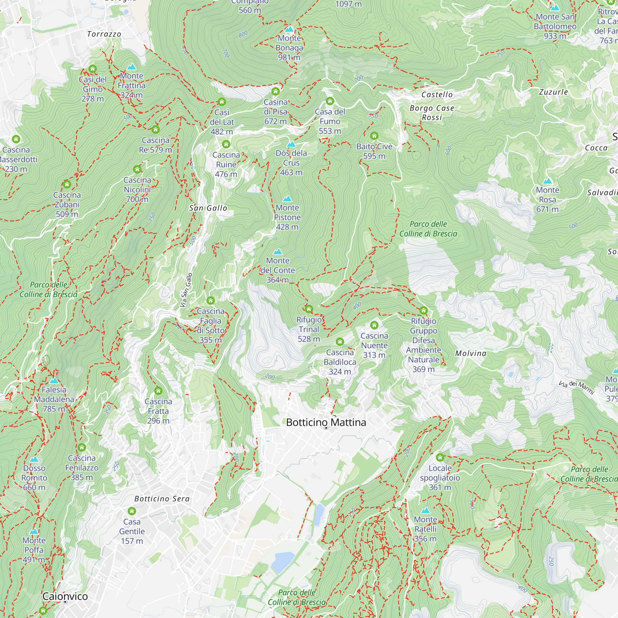 Rifugio Trinal map