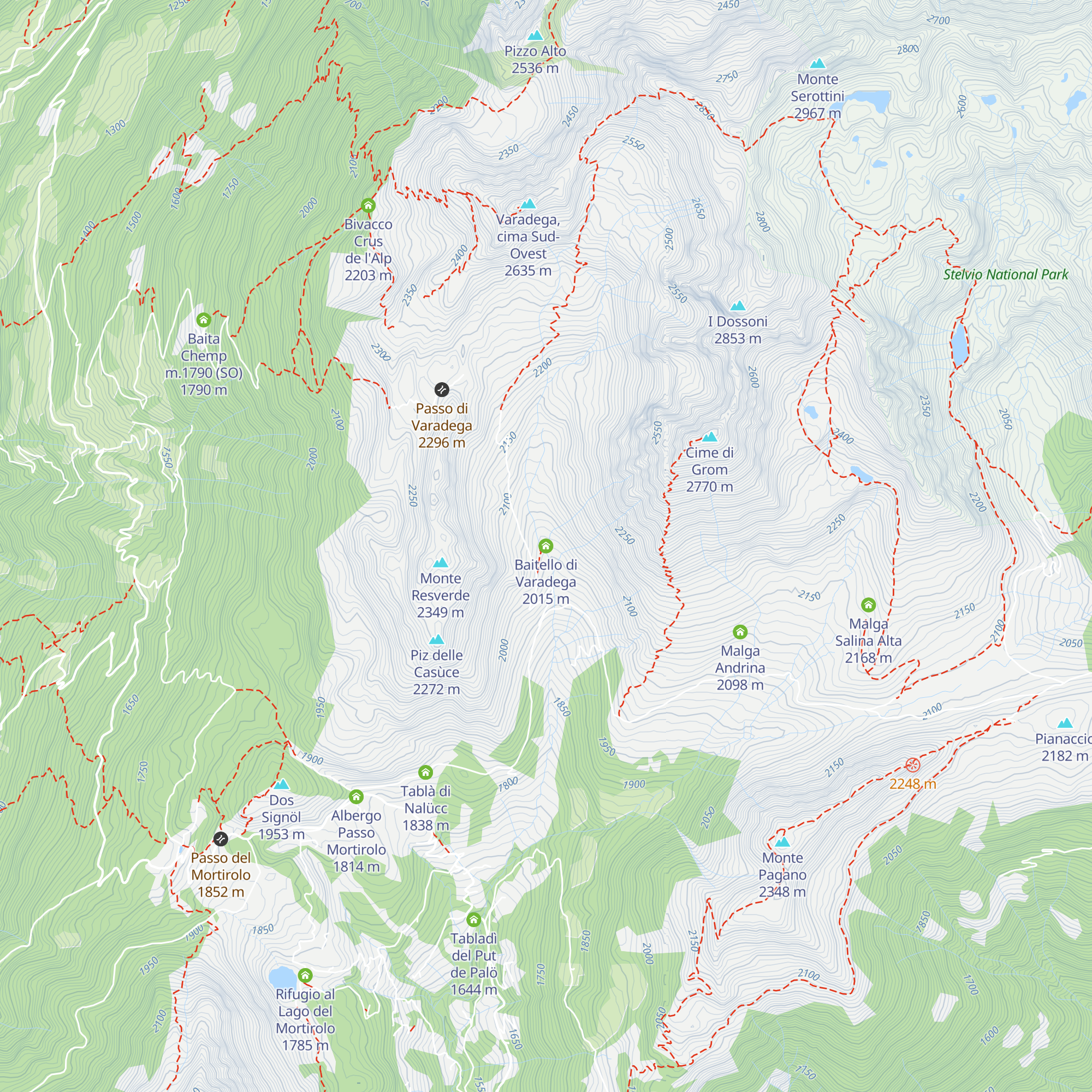 Baitello di Varadega map