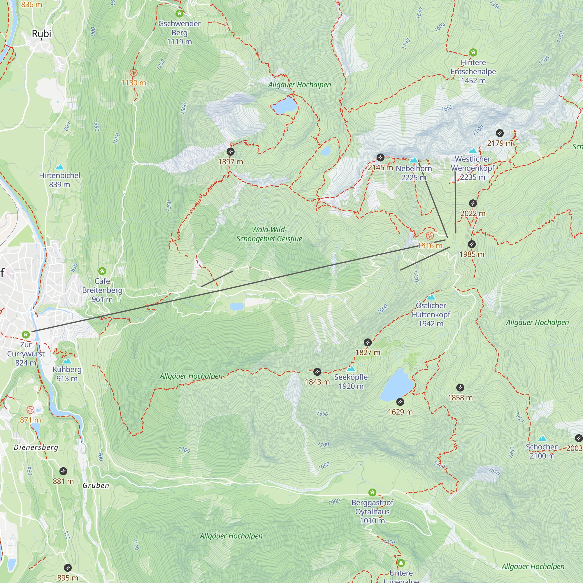 Hofhütte Seealpe map