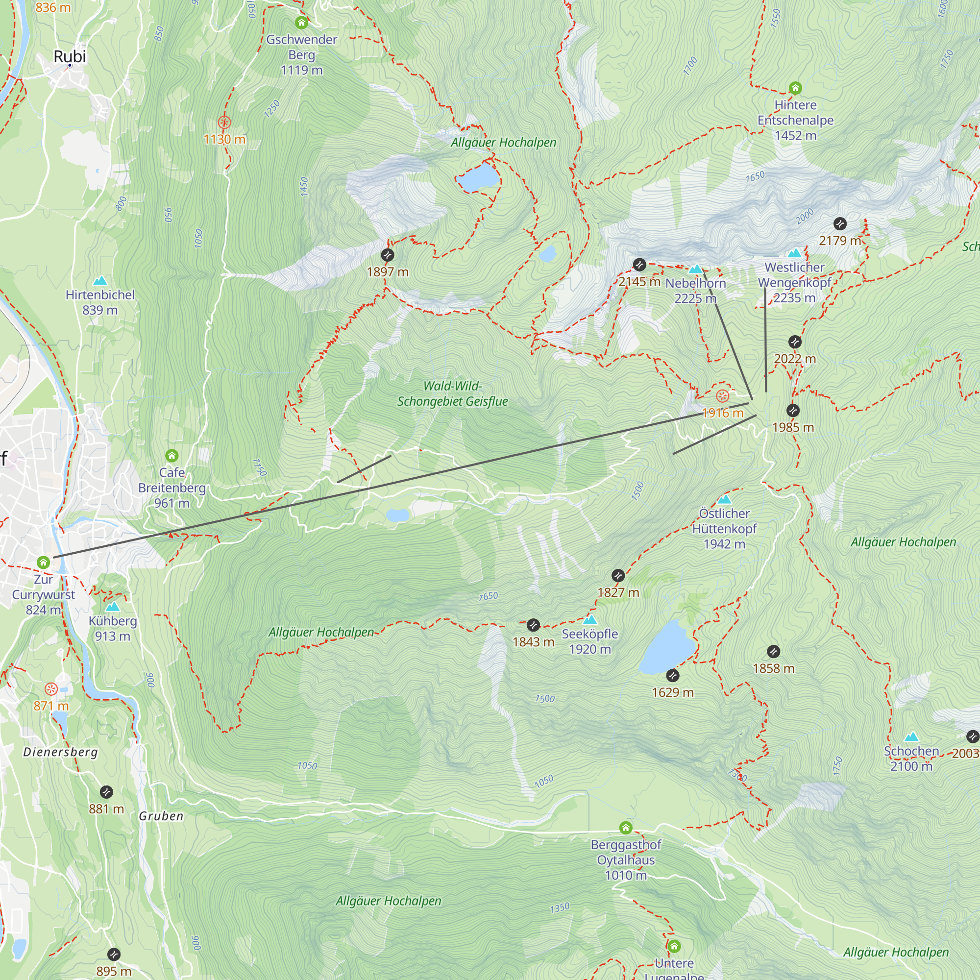Hofhütte Seealpe map