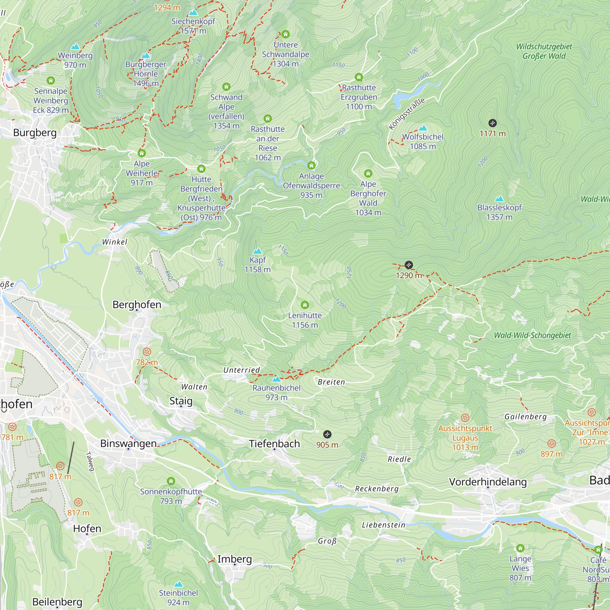 Lenihütte map
