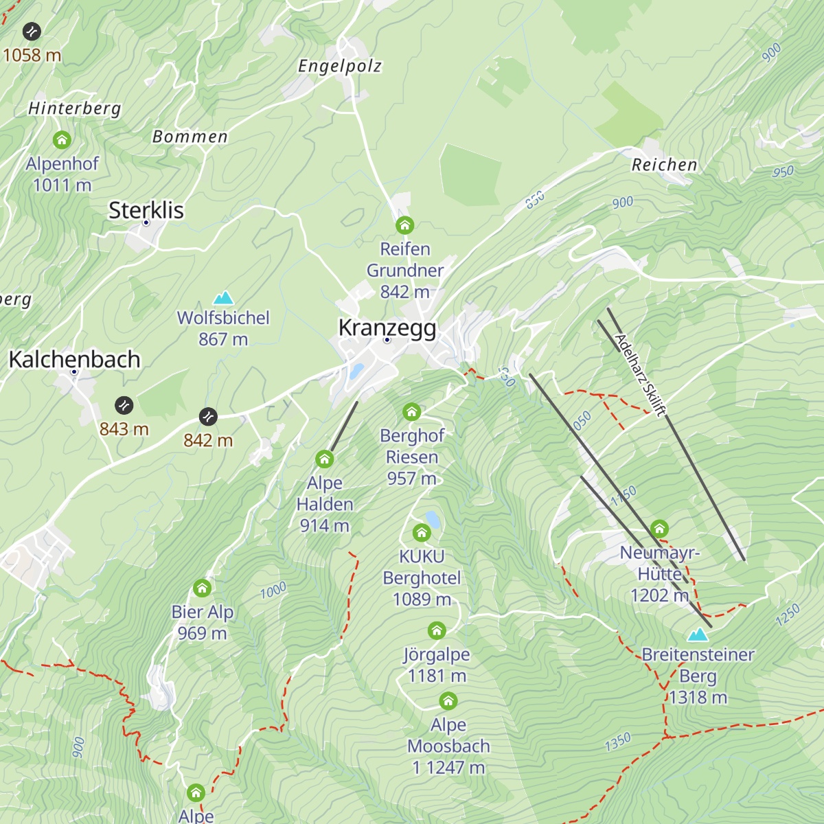 Berghof Riesen map
