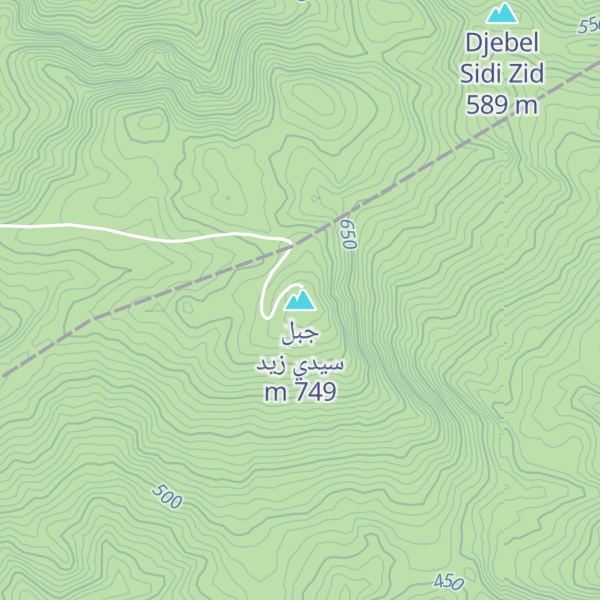 Map of جبل سيدي زيد