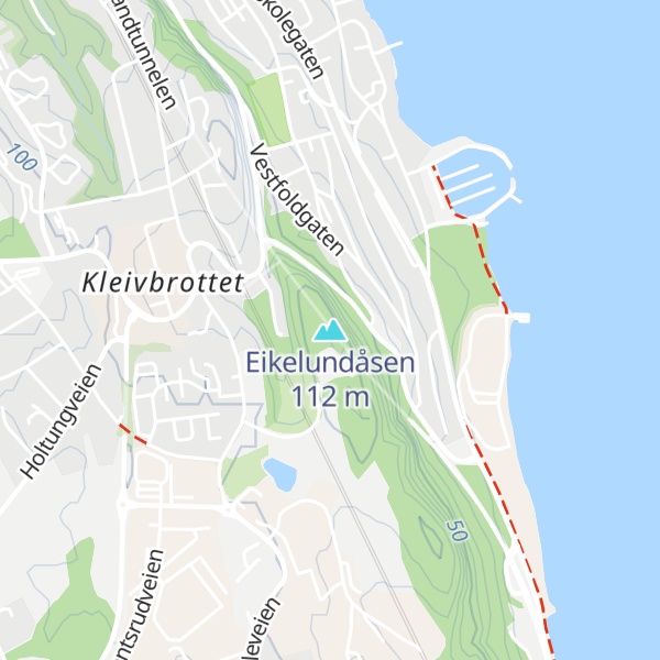 Map of Eikelundåsen