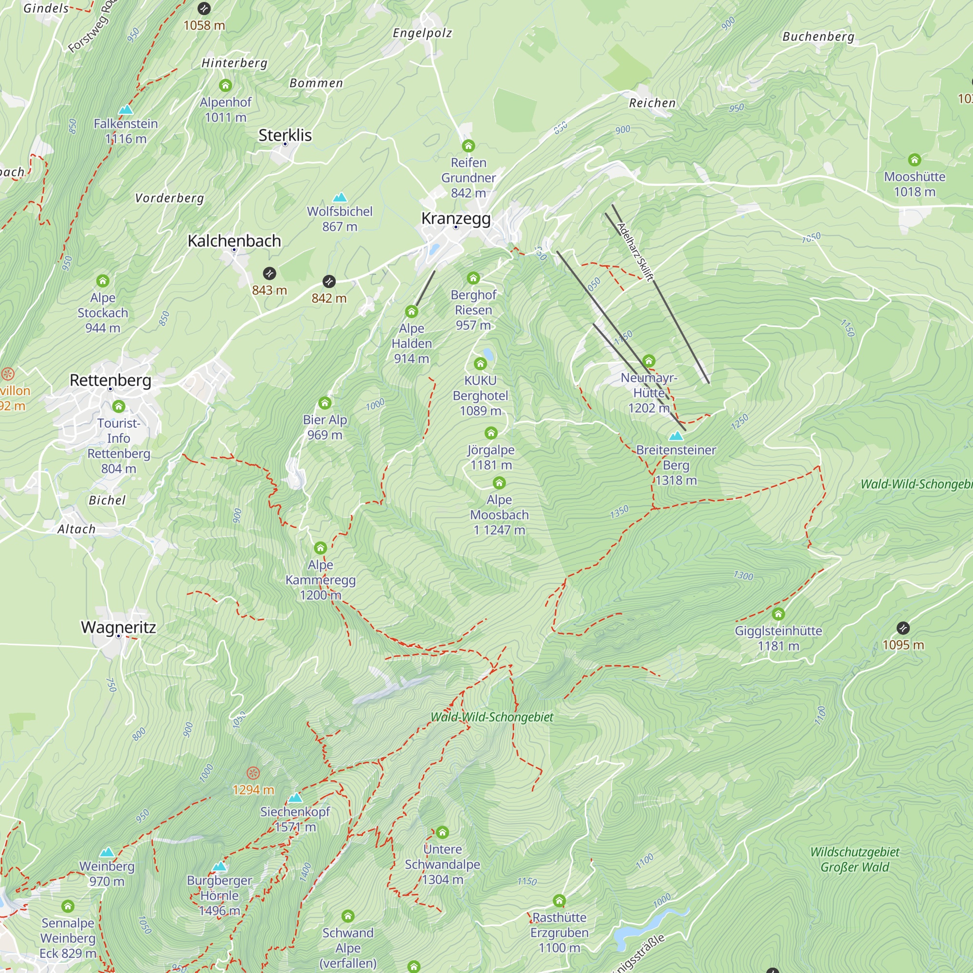 Eduard-Kiefer Hütte map