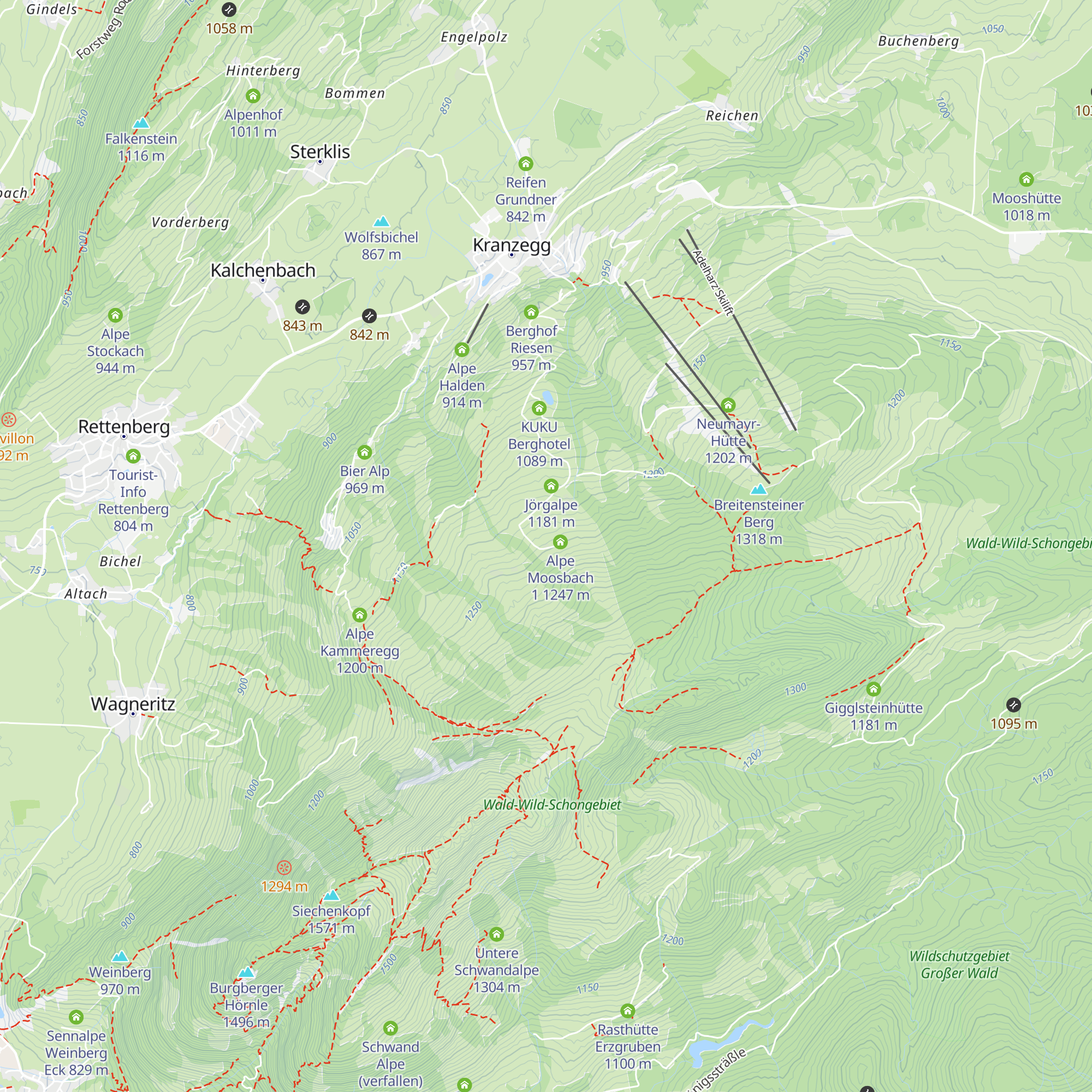 Eduard-Kiefer Hütte map