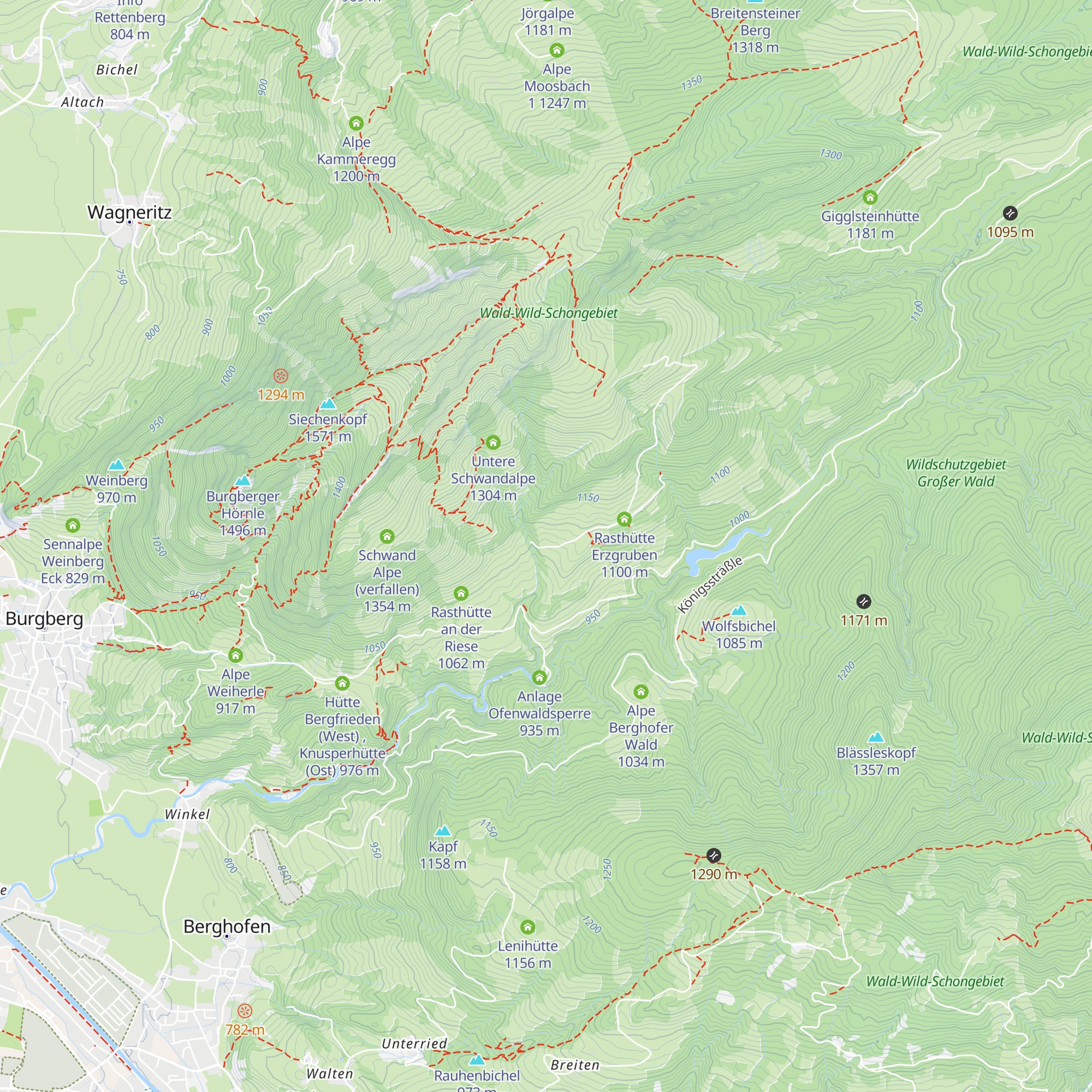 Rasthütte am Hirtenbichl map