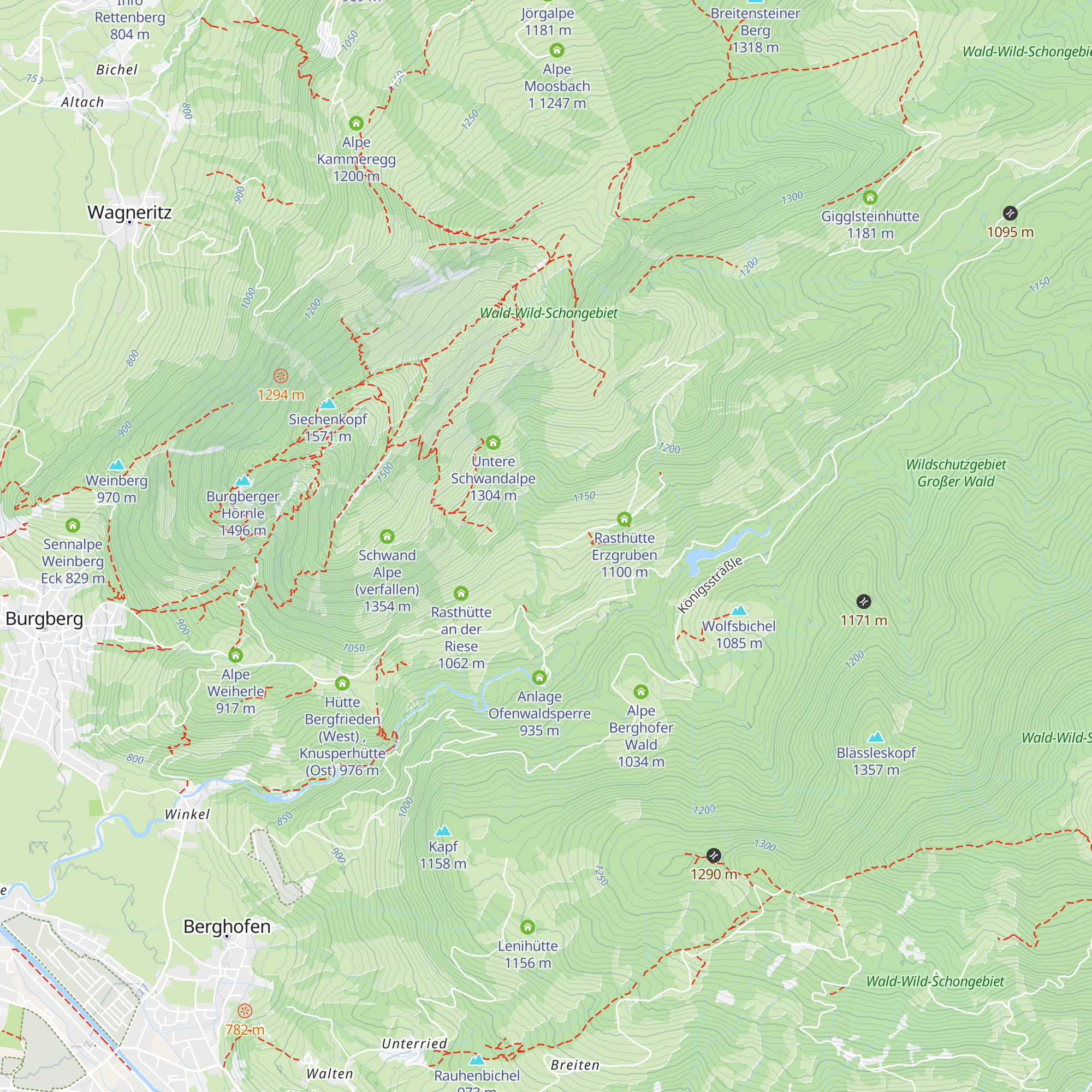 Rasthütte am Hirtenbichl map