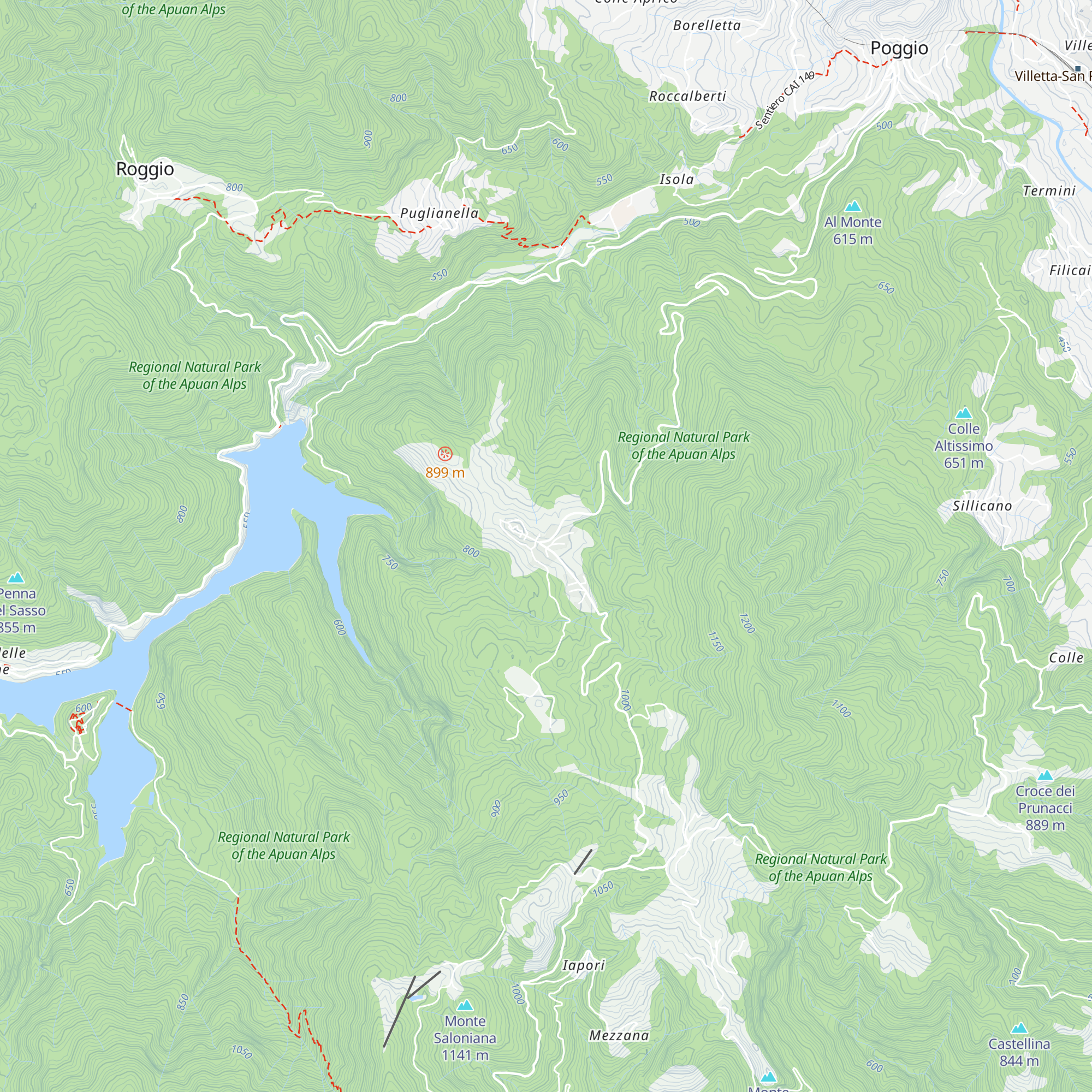 Rifugio Alpi Apuane map
