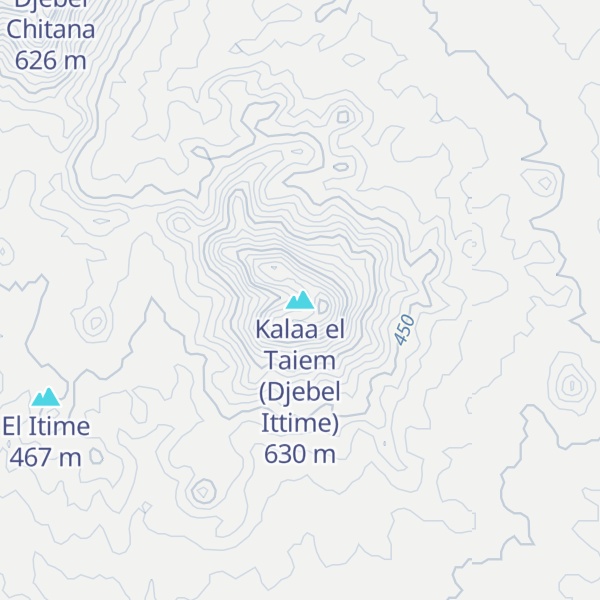 Map of Kalaa el Taiem (Djebel Ittime)
