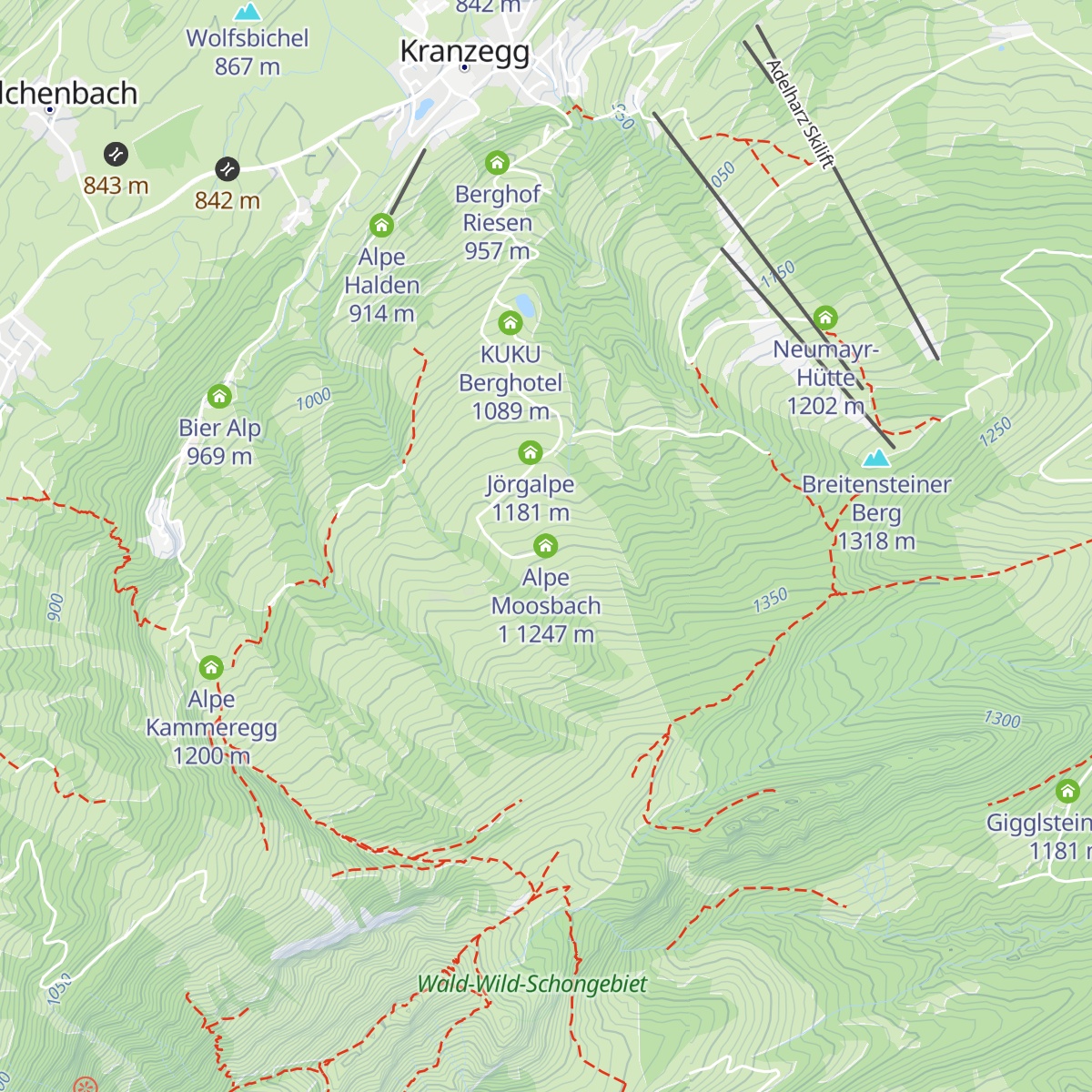 Alpe Moosbach 1 map
