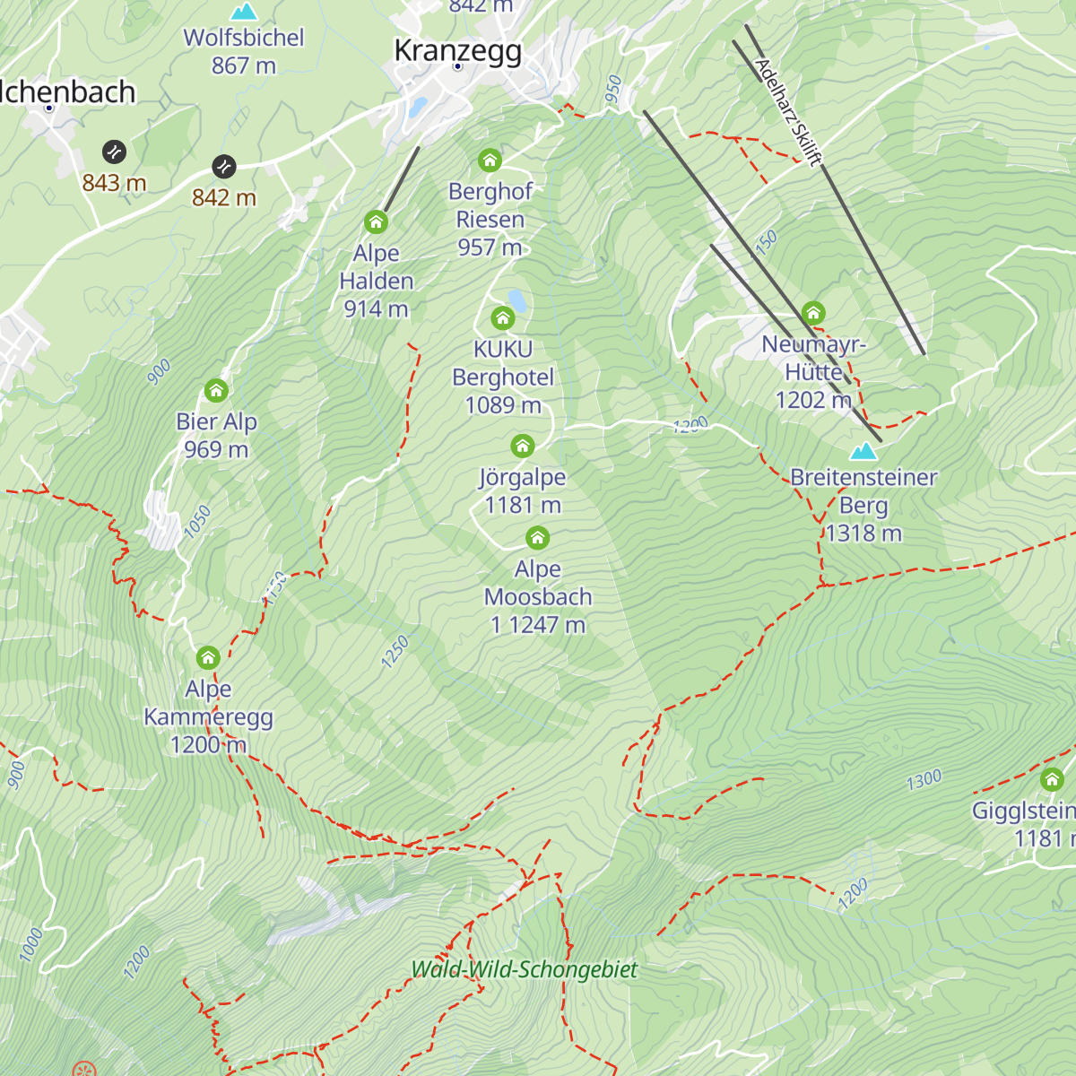 Alpe Moosbach 1 map