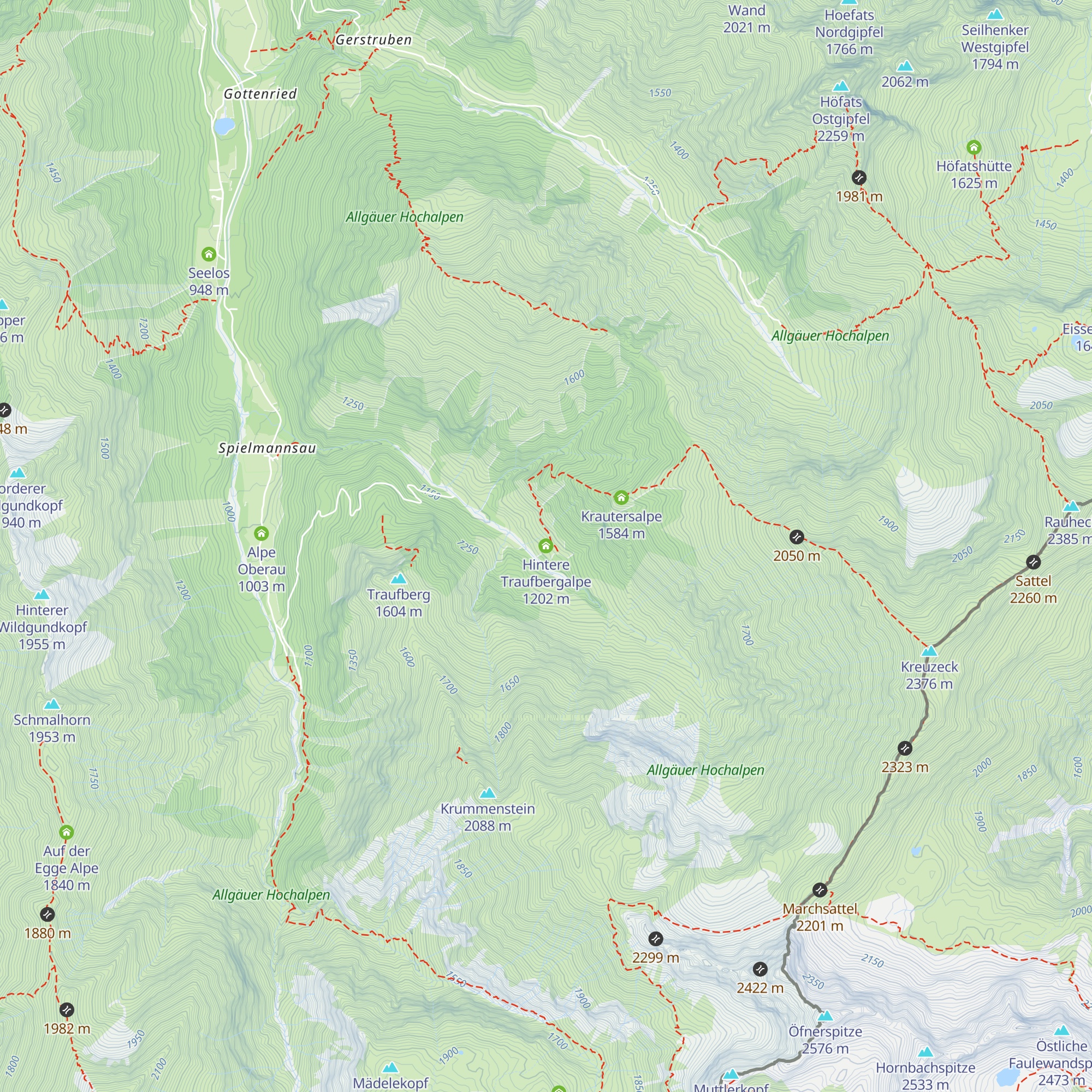 Hintere Traufbergalpe map
