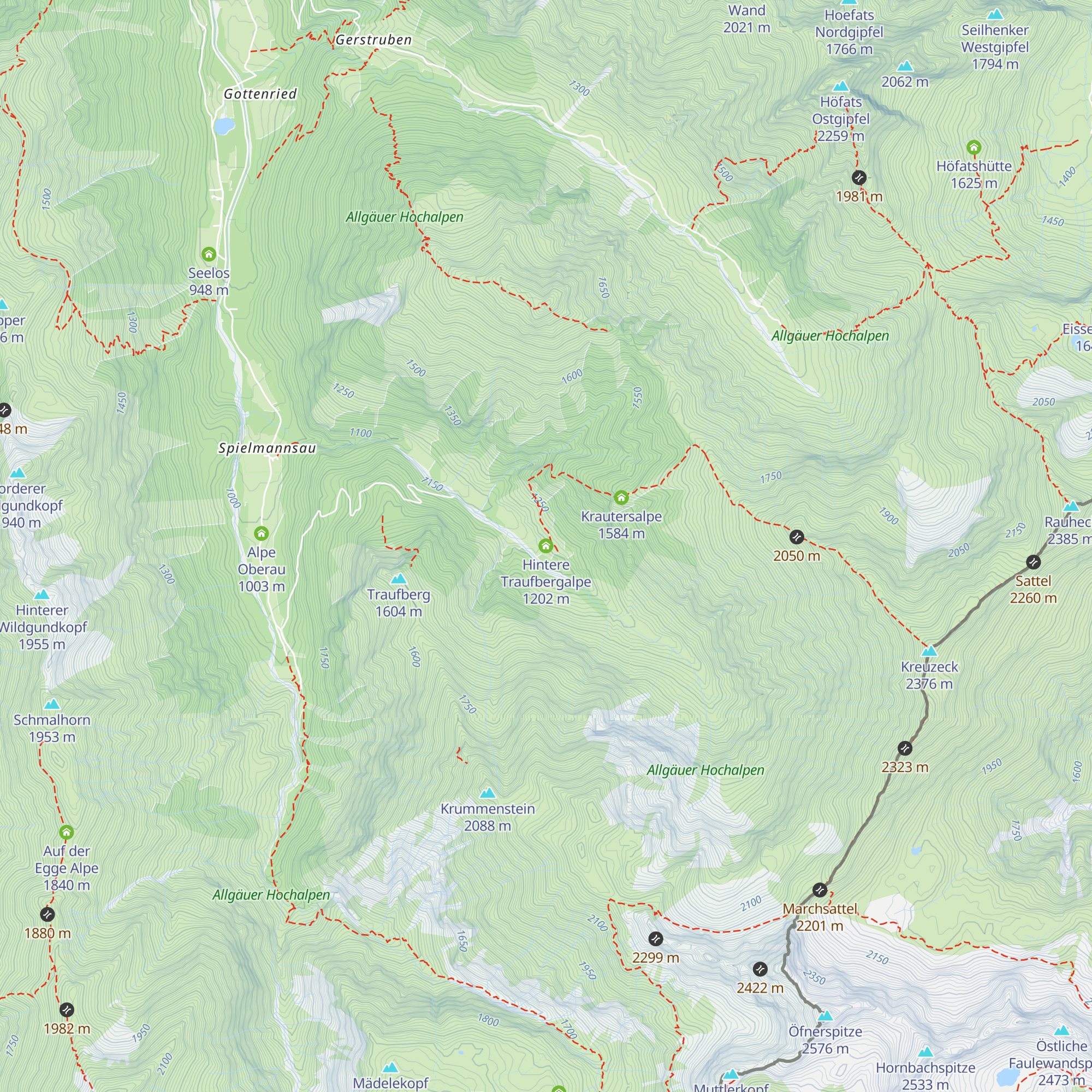 Hintere Traufbergalpe map